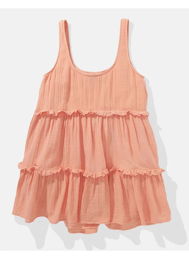 American Eagle Strappy Ruffled Tiered Dress