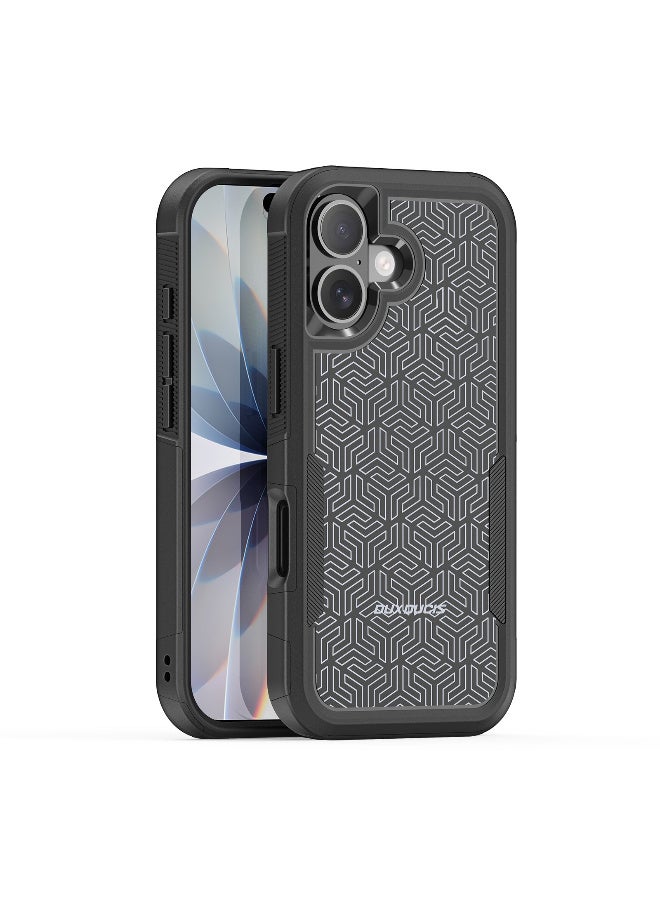 DUX DUCIS iPhone 17 Magnetic Case DUX DUCIS SHLD Series 10FT Drop Protection PC + TPU Phone Cover - Triangle Pattern - Image 1