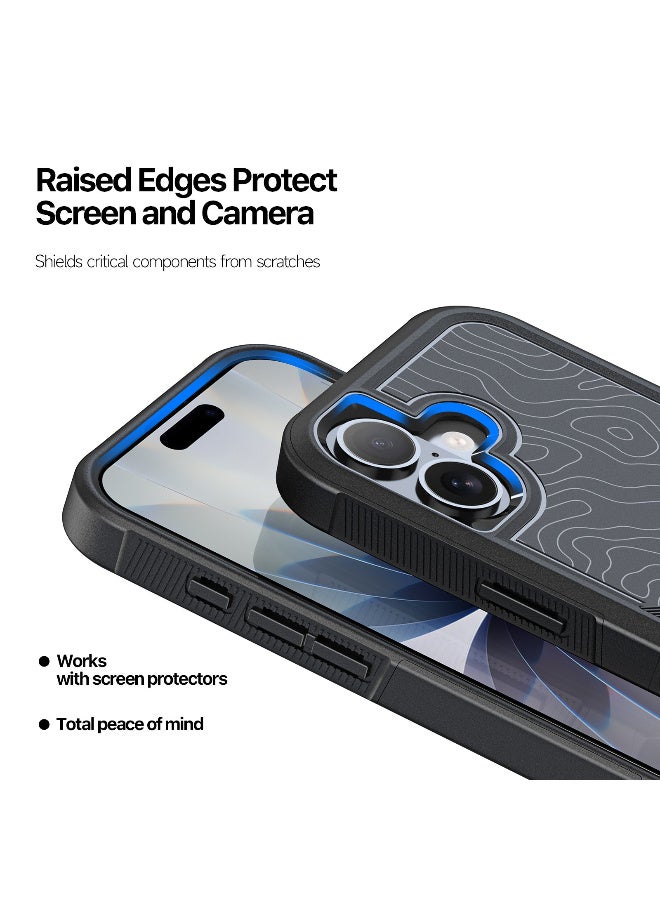 DUX DUCIS iPhone 17 Magnetic Case DUX DUCIS SHLD Series 10FT Drop Protection PC + TPU Phone Cover - Triangle Pattern - Image 5