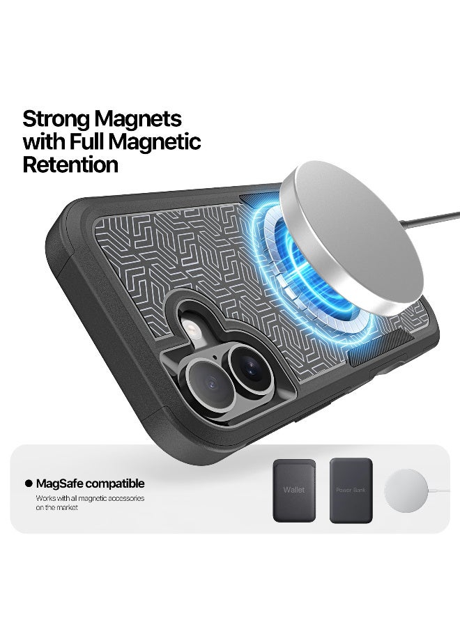 DUX DUCIS iPhone 17 Magnetic Case DUX DUCIS SHLD Series 10FT Drop Protection PC + TPU Phone Cover - Triangle Pattern - Image 3