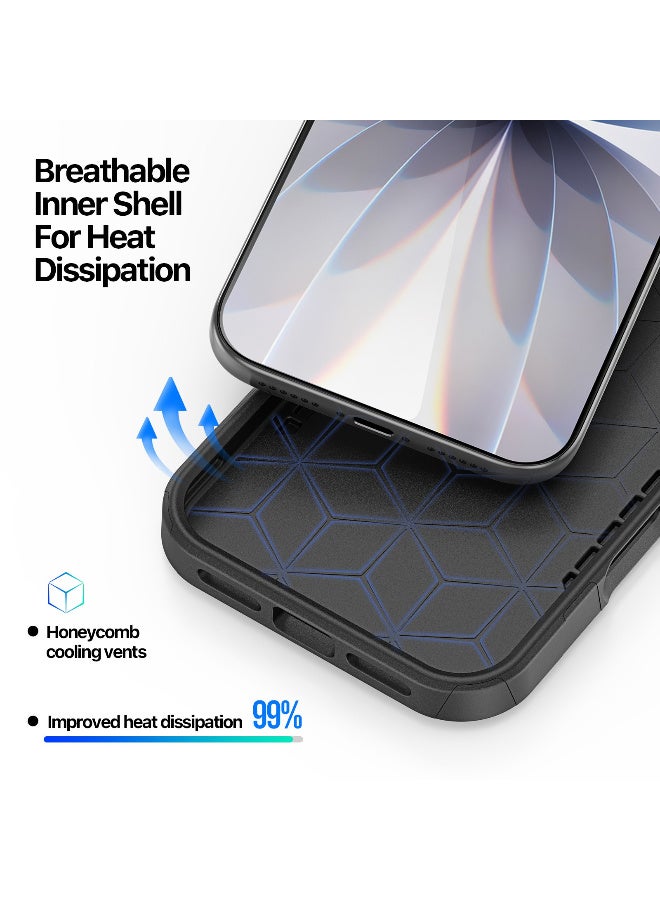 DUX DUCIS iPhone 17 Magnetic Case DUX DUCIS SHLD Series 10FT Drop Protection PC + TPU Phone Cover - Triangle Pattern - Image 4