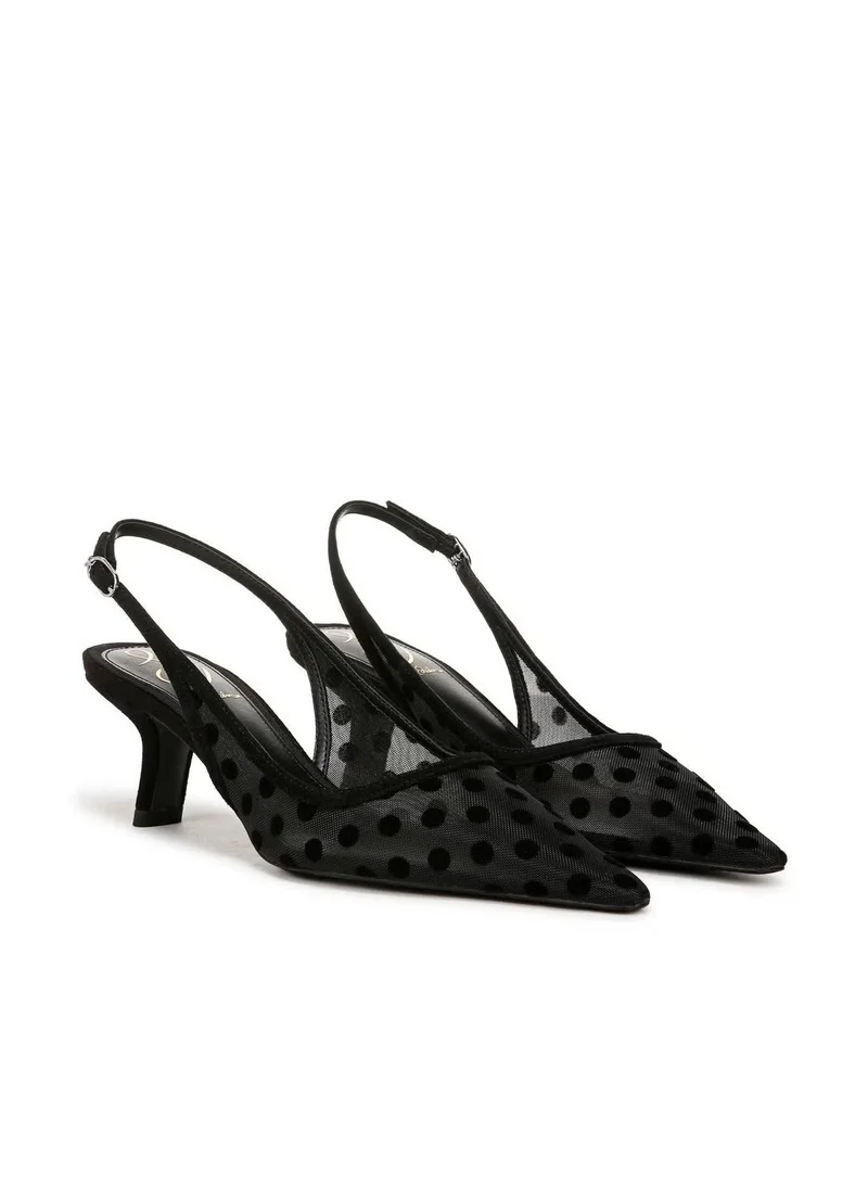 Bianka Polka Dot Mesh Slingback Pump