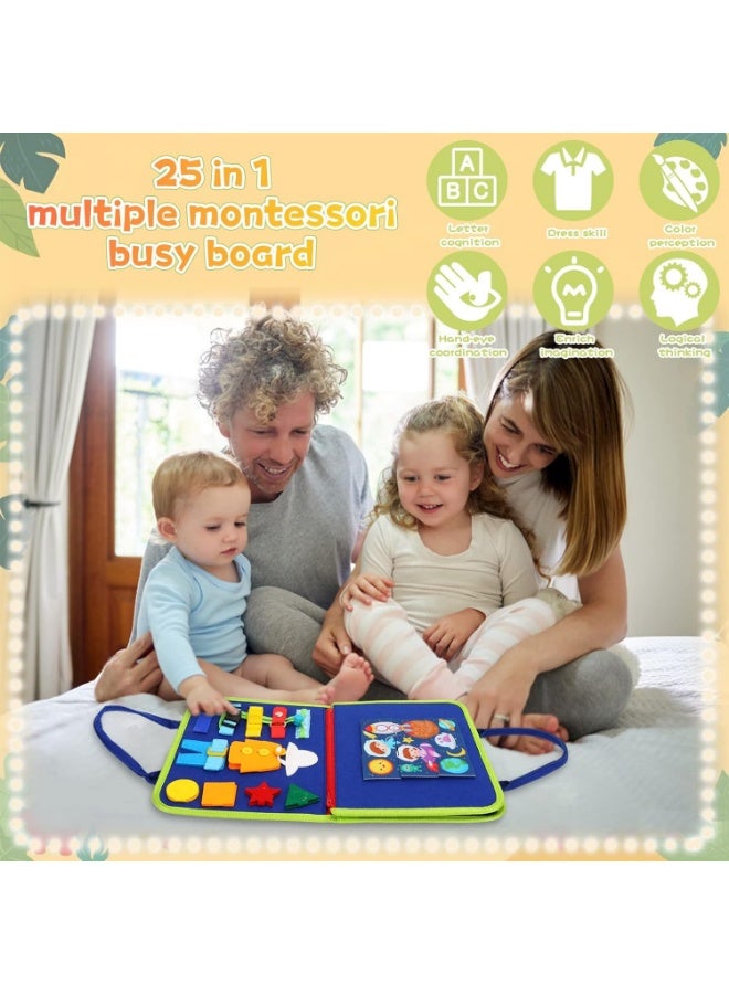 Meetion Gifts for 1 2 3 4 Year Old Toddler Busy Board Sensory Toys - Montessori Toys for 12-24-36 Month Baby Boy Girls Travel Games Activity for Kids Learning Educational Toy for Babies Autism Motor Skill Toy - Image 2