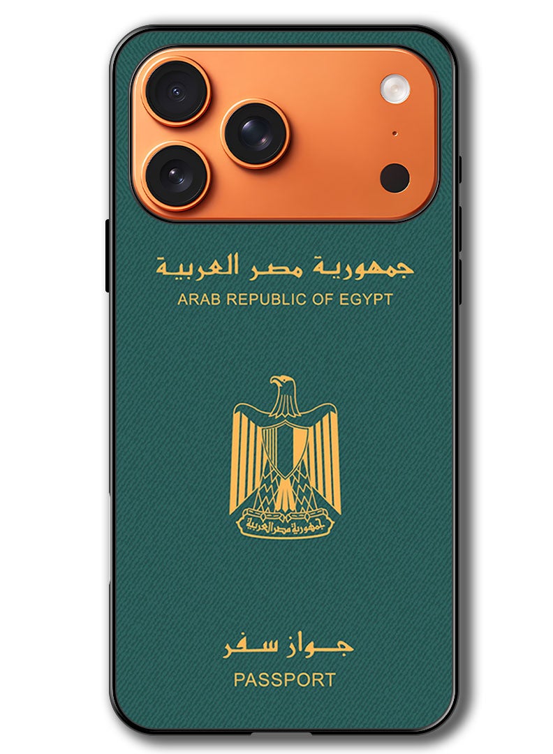 Theodor Case Compatible with Apple iPhone 17 Pro Max 6.9 Inch Protection Shockproof Bumper Cover Egypt Passport - Image 1