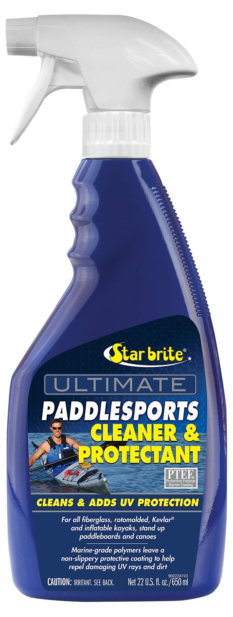 STAR BRITE Ultimate Paddlesports Cleaner & Protectant - Kayak, Canoe, Paddleboard UV Protective Spray - Fiberglass, Kevlar, Plastic Compatible - 22 OZ (096022) - Image 1