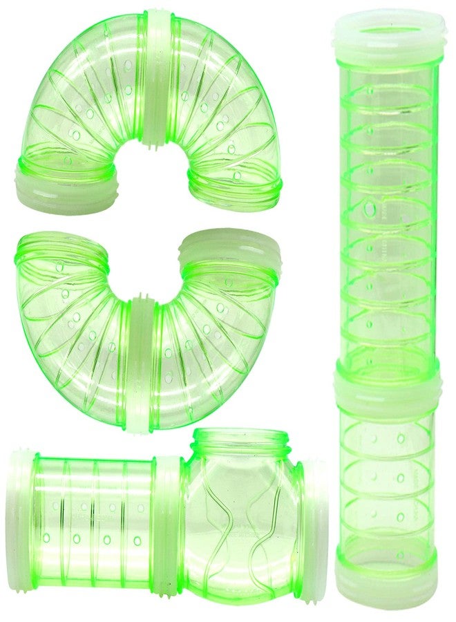 LODCZIOE 8 Pack Transparent Curved Pipe Pet Cage Tunnel Set - DIY Creative Connection Tunnel External Sports Tube for Mouse, Hamster, Rat and Other Small Animals - Image 5