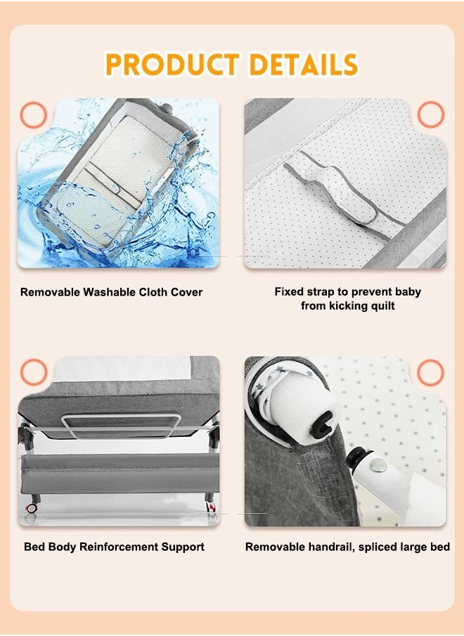 Baby Folding Crib Easy Folding Portable Bassinet for Toddlers