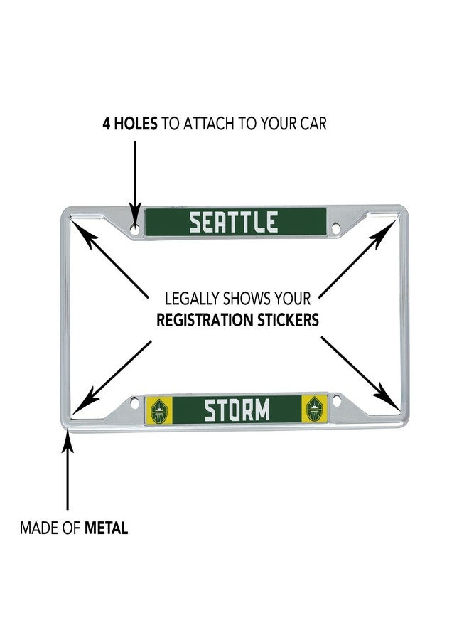 Desert Cactus Seattle Storm Car Accessories WNBA Basketball Team Metal License Plate Frame and Tag Holder for Front or Rear of Car (Team Name Frame) - Image 4