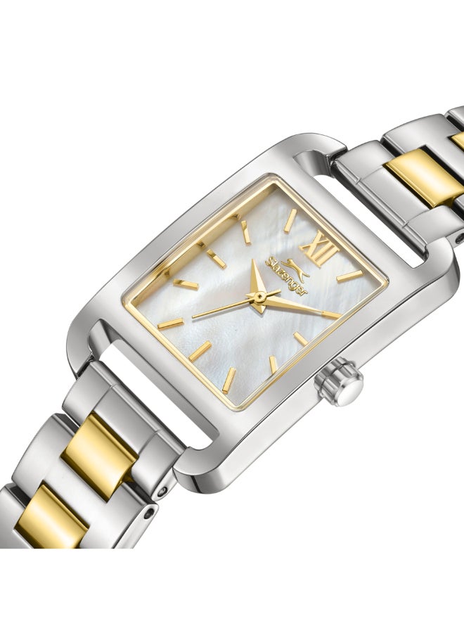 سلازنجر ساعة يد نسائية معدنية بعقارب - Image 5