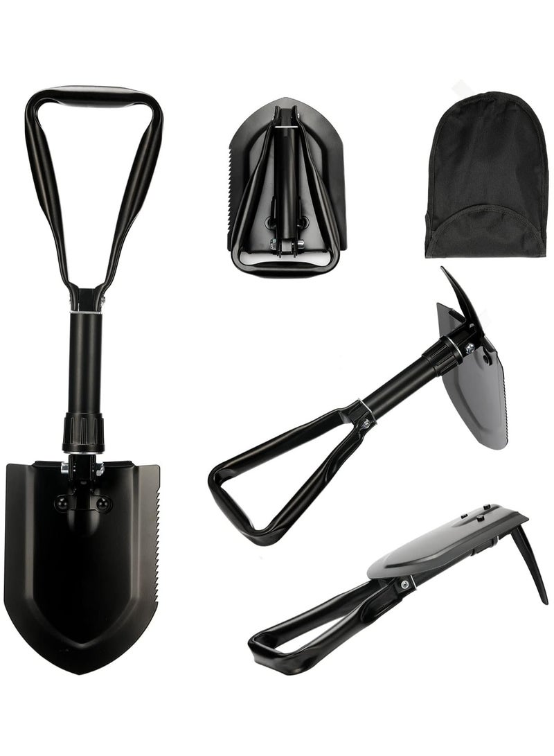 مخطوطات مجرفة بقاء قابلة للطي 23 بوصة، 50# أداة ترسيخ من الفولاذ عالي الكربون، مجرفة تخييم قابلة للطي، مجرفة مكافحة الحرائق، مجرفة محمولة للحديقة، الصيد، المشي لمسافات طويلة، صيد الأسماك، طوارئ السيارة (كبير) - Image 1