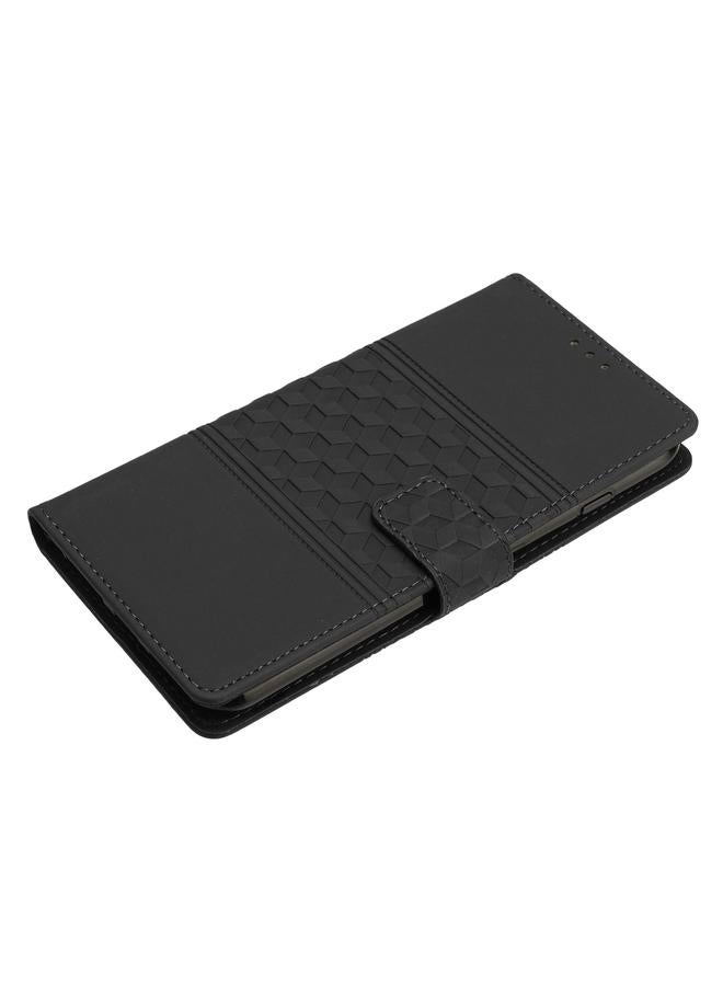 Case For Huawei P8 Lite Diamond Embossed Skin Feel Leather Phone Case with Lanyard