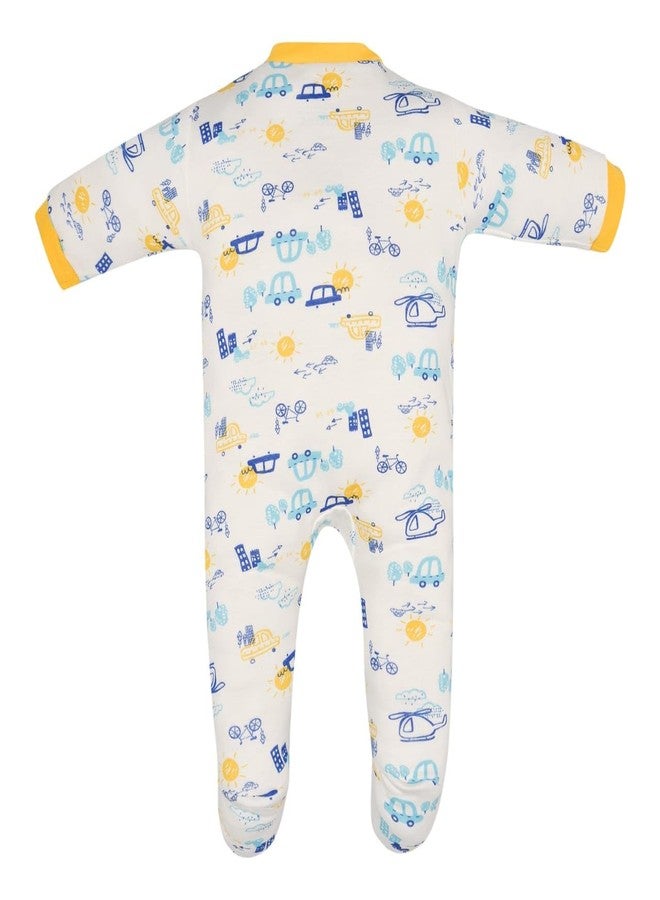 Magic Town® 100% Hosiery Cotton Unisex Romper for Kids and Infants Set of 3 (Yellow) (New Born) - Image 5