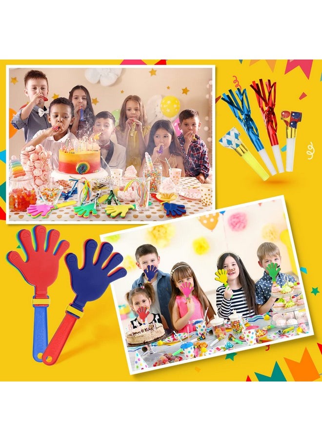 Yunsailing - 112 Pcs Party Noise Makers Bulk Include Hand Clapper Noisemaker For Sporting Events Fringed Paper Blowouts Musical Plastic Blowers For Kids Adults Birthday Cinco De Mayo Fiesta Party Decorations - Image 1