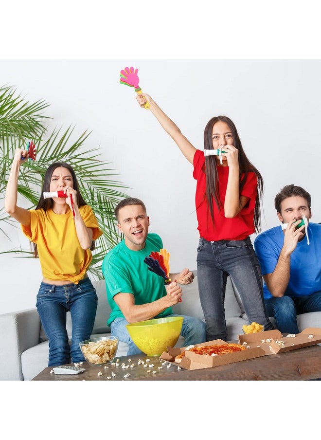Yunsailing - 112 Pcs Party Noise Makers Bulk Include Hand Clapper Noisemaker For Sporting Events Fringed Paper Blowouts Musical Plastic Blowers For Kids Adults Birthday Cinco De Mayo Fiesta Party Decorations - Image 1