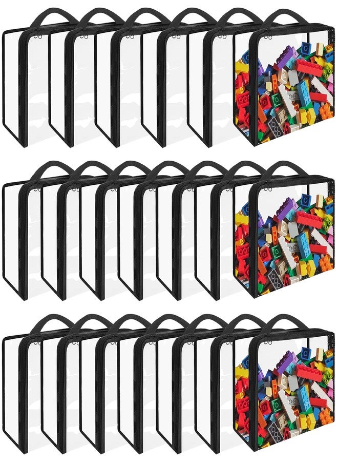Hlimior 20 Pack Extra Large Toy Storage Bags PVC Organizing Bags with Zippered, Toy Storage Organizer with Portable Handheld，Waterproof Toy Bags for Board Games Clay, Building Blocks, Toys，Books - Image 1