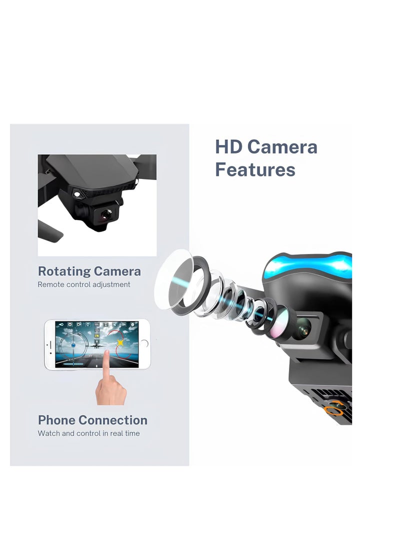 Generic E99 PRO Drone with 4K HD Dual Camera – Foldable, Obstacle Avoidance, Height Keep, Mini Drone for Aerial Photography, HD Footage, Compact Design  - Image 3
