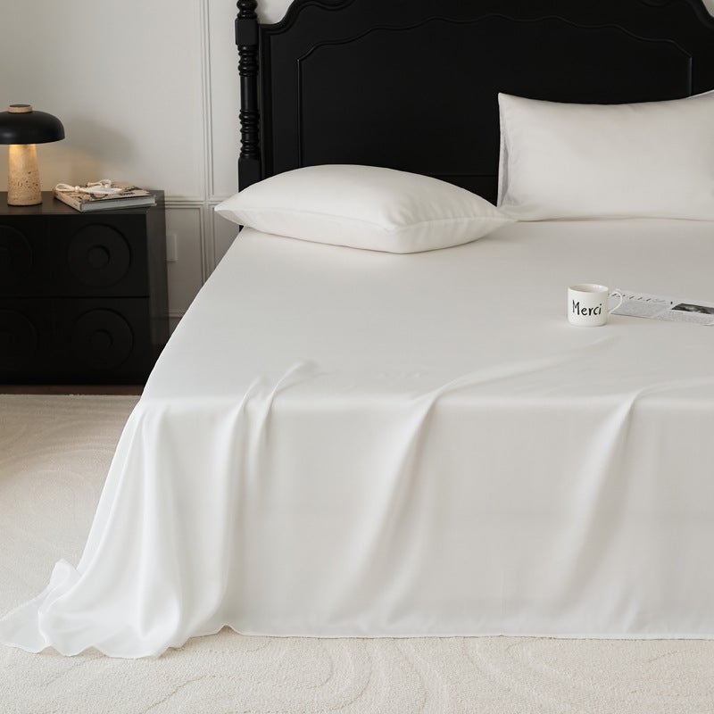 Solid Color 100 Lanjing Tencel Bed Cover Single Piece Summer Ice Silk Naked Sleep Lyocell Bed Cover Bed Sheet Quilt Cover - Image 1