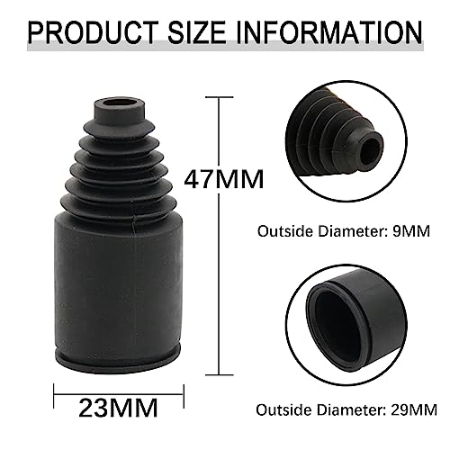 FLMLF RC Axle Boot 4PCS Quality Plastic 23 x 47mm Shock Boot Black HalfShaft Dust Cover for 15 RC Remote Car Hpi Baja Rovan King Motor 5B 5T 5SC - Image 5