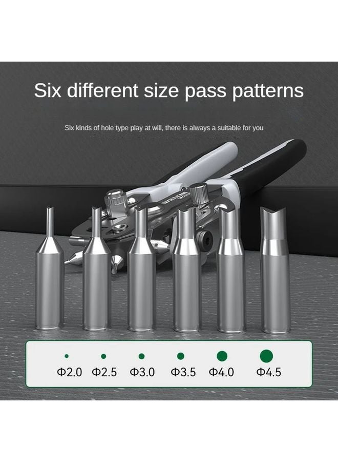 كماشة متعددة الاستخدامات لثقب ستة فتحات، أداة يدوية متينة لأعمال الحرف اليدوية DIY - Image 4