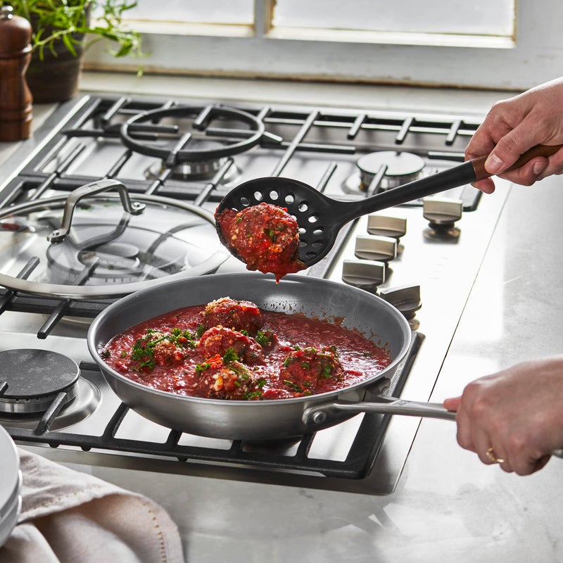 STAUB STAUB Skimmer Spoon, Perfect for Straining or Lifting Meat and Veggies from Broth, Durable BPA-Free Matte Black Silicone, Safe for Nonstick Cooking Surfaces  - Image 2