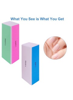 GigaGround 4 Way Nail Buffer Block (6 pcs), Nail Shine Buffers Blocks Files for Natural and Acrylic Nails Smoother Buffing Block Polisher Fingernail File Buffer 120/240/600/3000 Grit for Buffing Shinning  - Image 2