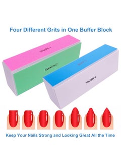 GigaGround 4 Way Nail Buffer Block (6 pcs), Nail Shine Buffers Blocks Files for Natural and Acrylic Nails Smoother Buffing Block Polisher Fingernail File Buffer 120/240/600/3000 Grit for Buffing Shinning  - Image 4