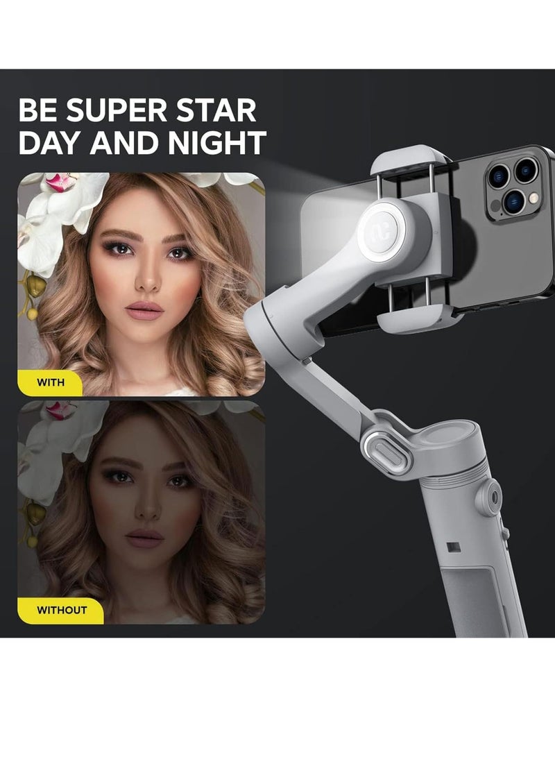 مثبت جيمبال محمول قابل للطي 3 محاور لجهاز iPhone 15 14 13 Pro Max و مثبت هاتف أندرويد لتسجيل الفيديو - Image 5