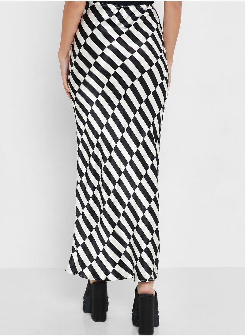 TOPSHOP - Printed High Waist Maxi Skirt - Image 1