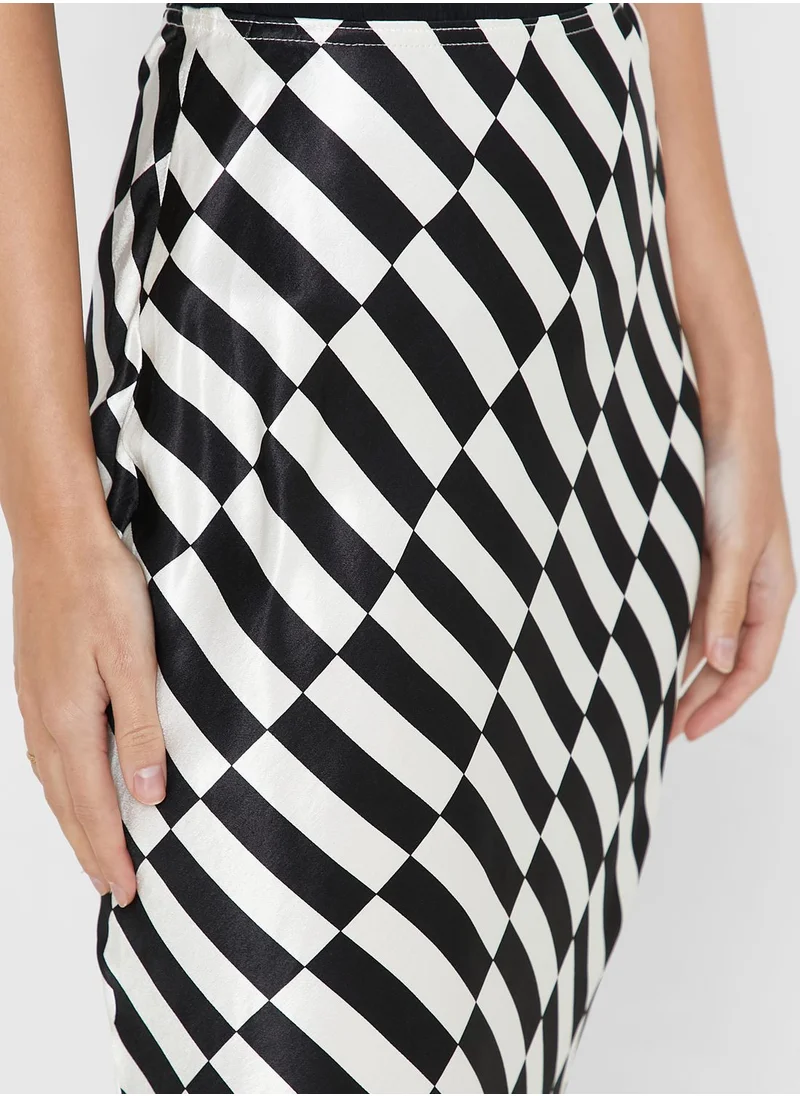 TOPSHOP Printed High Waist Maxi Skirt