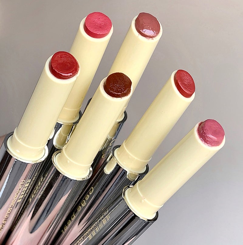 Gege bear Glossy Lipstick Hydrating Lip Gloss Stick High Shine Non Sticky Long Lasting Tinted Lip Balm Glass Lip Effect for Women Daily Makeup 01 Clear Peach Dew - Image 5