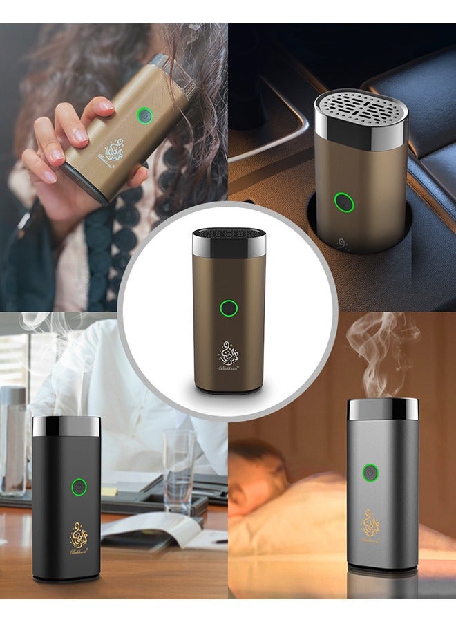 بخون موقد عود كهربائي أصلي من بخون-موقد عود كهربائي، عطر عربي، حامل بخور، يو إس بي خالي من الكربون للسيارة والغرفة - Image 3