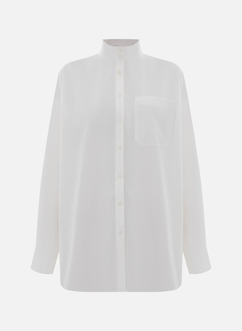 Lichi Loose fit shirt with a stand-up collar - Image 2