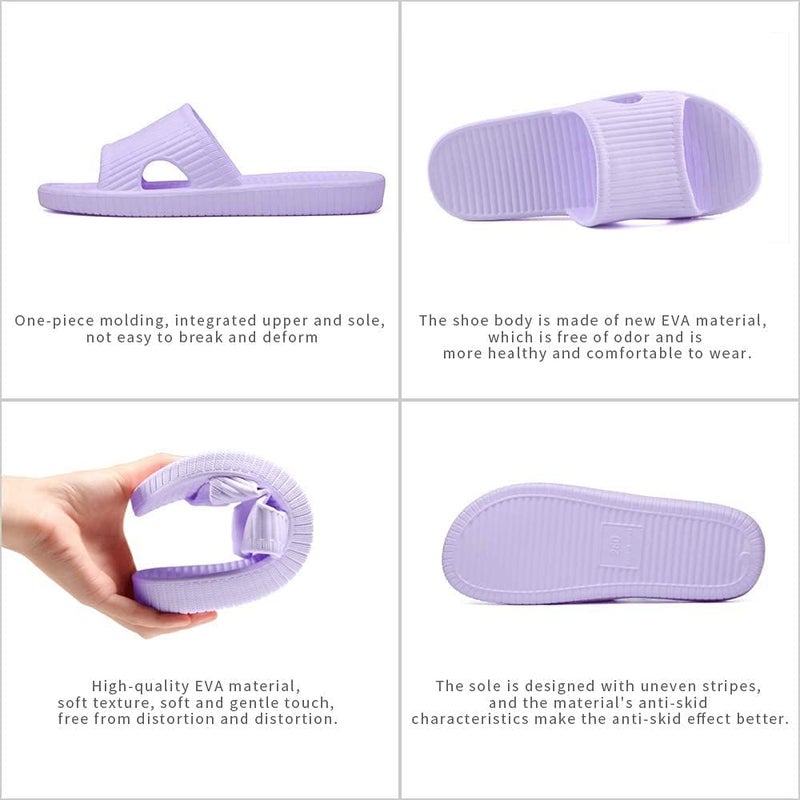 AioTio Slippers for Women and Men Anti-Slip Quick-Dry Lightweight Indoor Outdoor Bathroom Pool Sandals with Flexible Comfort - Image 4