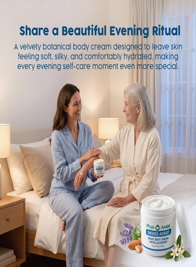 PhysAssist Snooze-Assist Lavender Body Cream – Nourishing Overnight Moisturizer for Dry & Sensitive Skin – Lightweight Nighttime Hydration – 6 oz - Image 4
