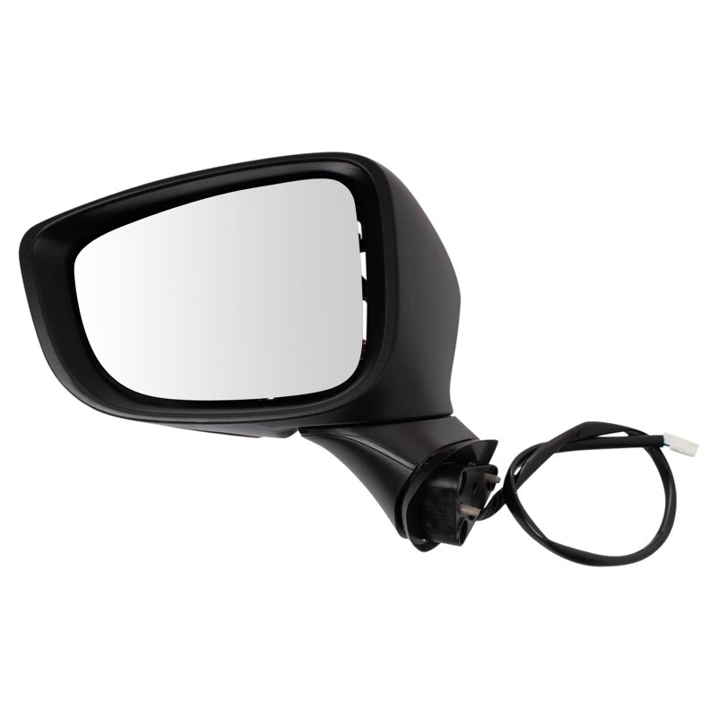 TRQ Left Mirror with Heat with Blind Spot Indicator Drivers Side Compatible with 20172021 Mazda 6 MA1320219