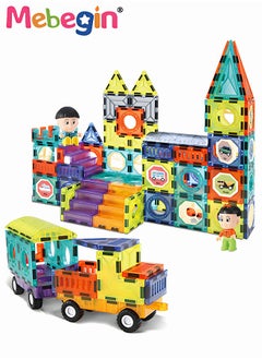 100-Piece Kids Magnetic Tiles Toys 3D Magnetic Building Blocks Construction Educational Toys Inspirational Early Enlightment DIY Magnetic Cars Stacking Montessori Toys