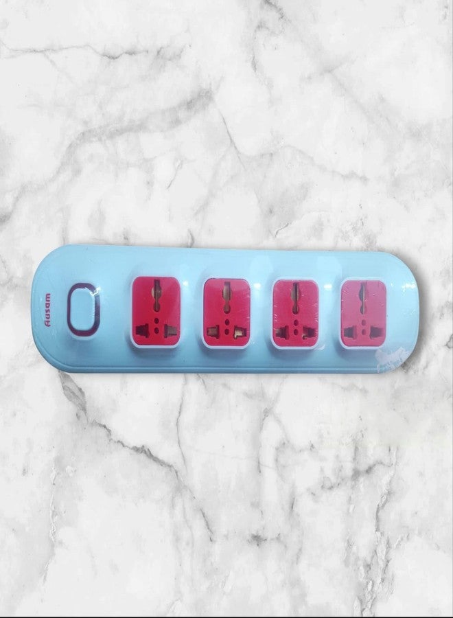 Ausam Multi-Purpose Power Strip, 4 Universal Sockets, 240V, Master Switch, Red and White - Image 4
