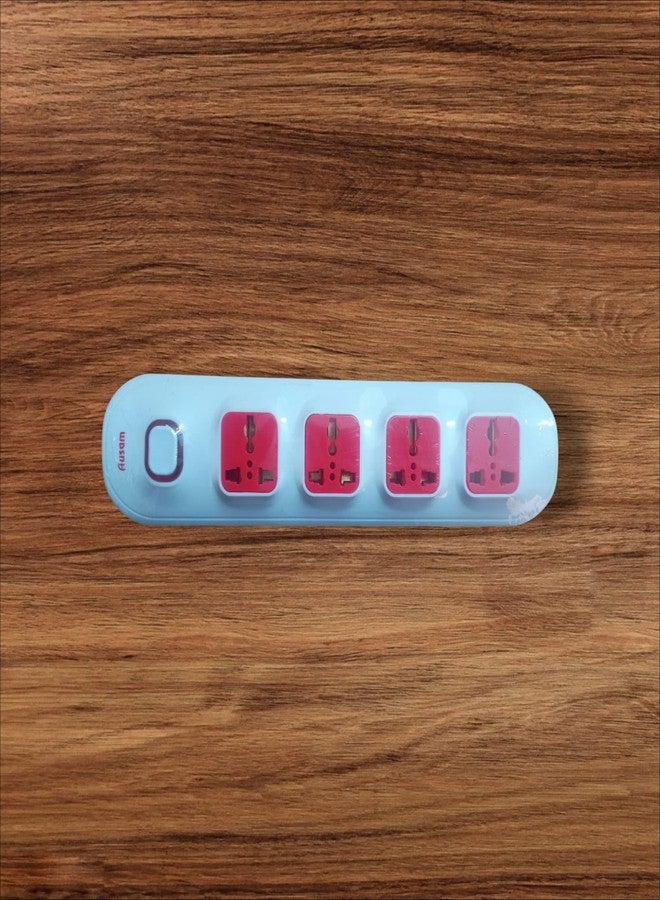 Ausam Multi-Purpose Power Strip, 4 Universal Sockets, 240V, Master Switch, Red and White - Image 5
