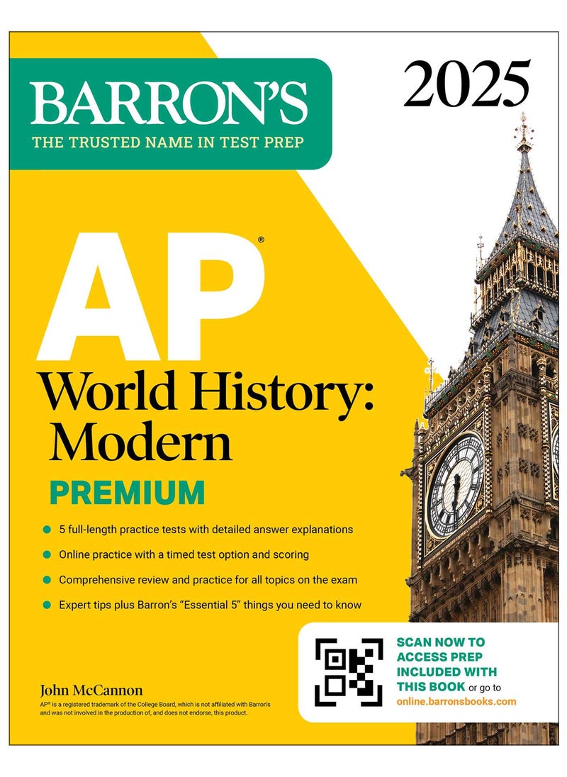 AP World History: Modern Premium, 2025: Prep Book with 5 Practice Tests + Comprehensive Review + Online Practice 
