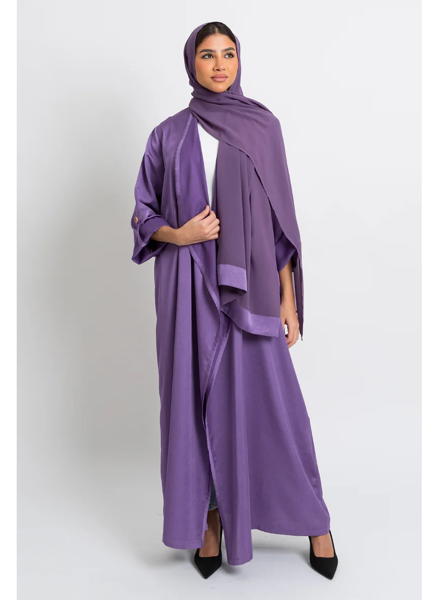 Kaafmeem Purple Luxe Comfy Abaya