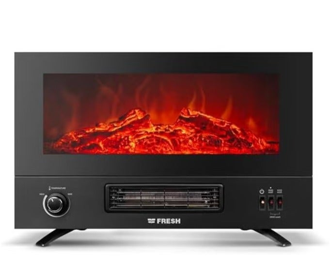 Fire heater 2000W Black