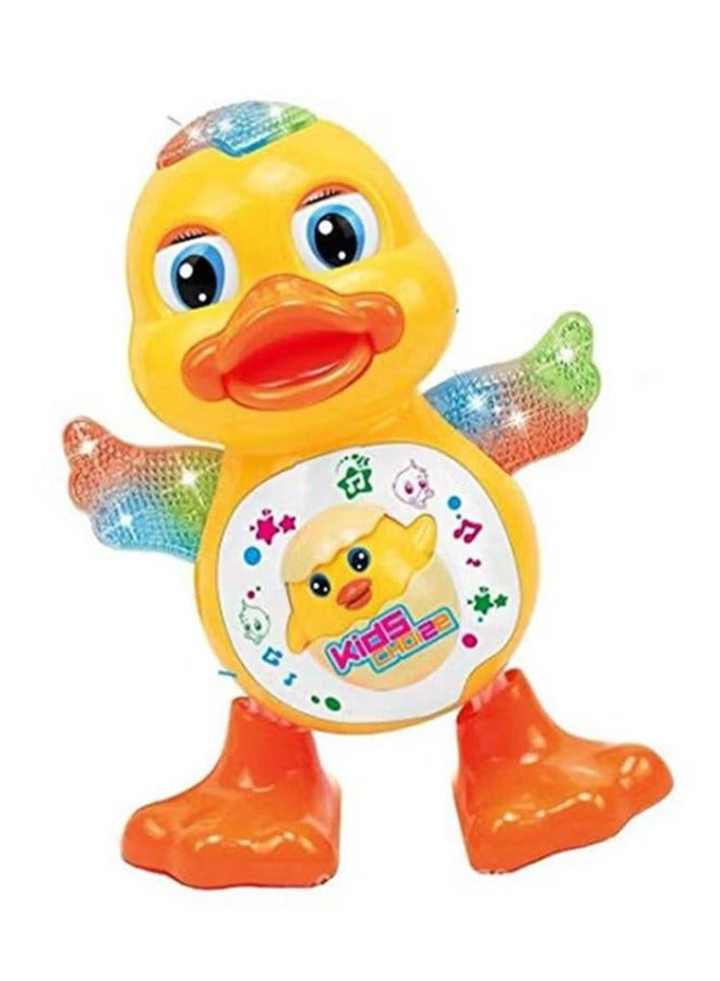 Kurtzy Dancing duck with music, Flashing lights and Real movements, Fun children's toys 13x11.5x19cm - Image 1
