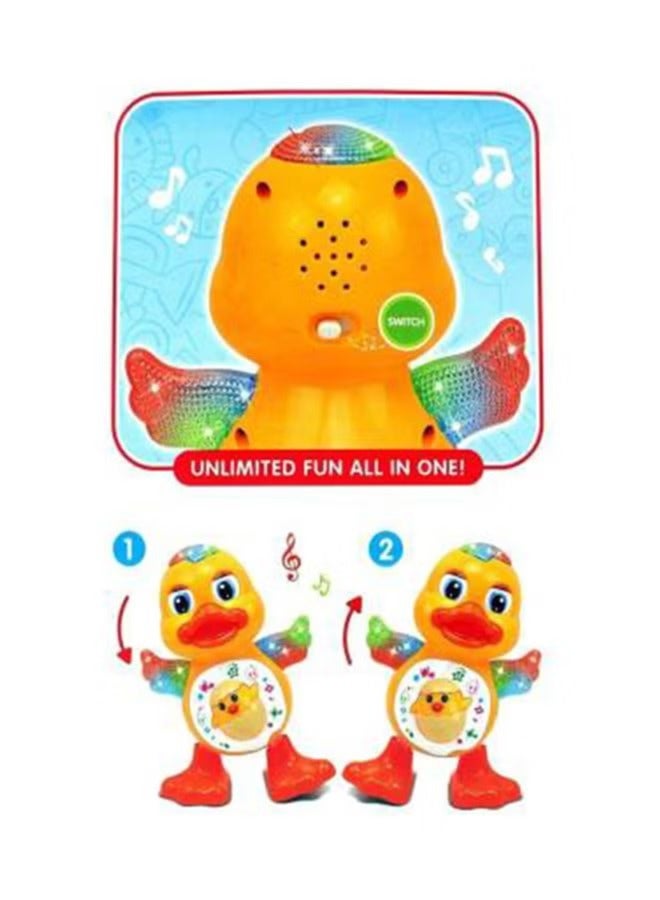 Kurtzy Dancing duck with music, Flashing lights and Real movements, Fun children's toys 13x11.5x19cm - Image 5
