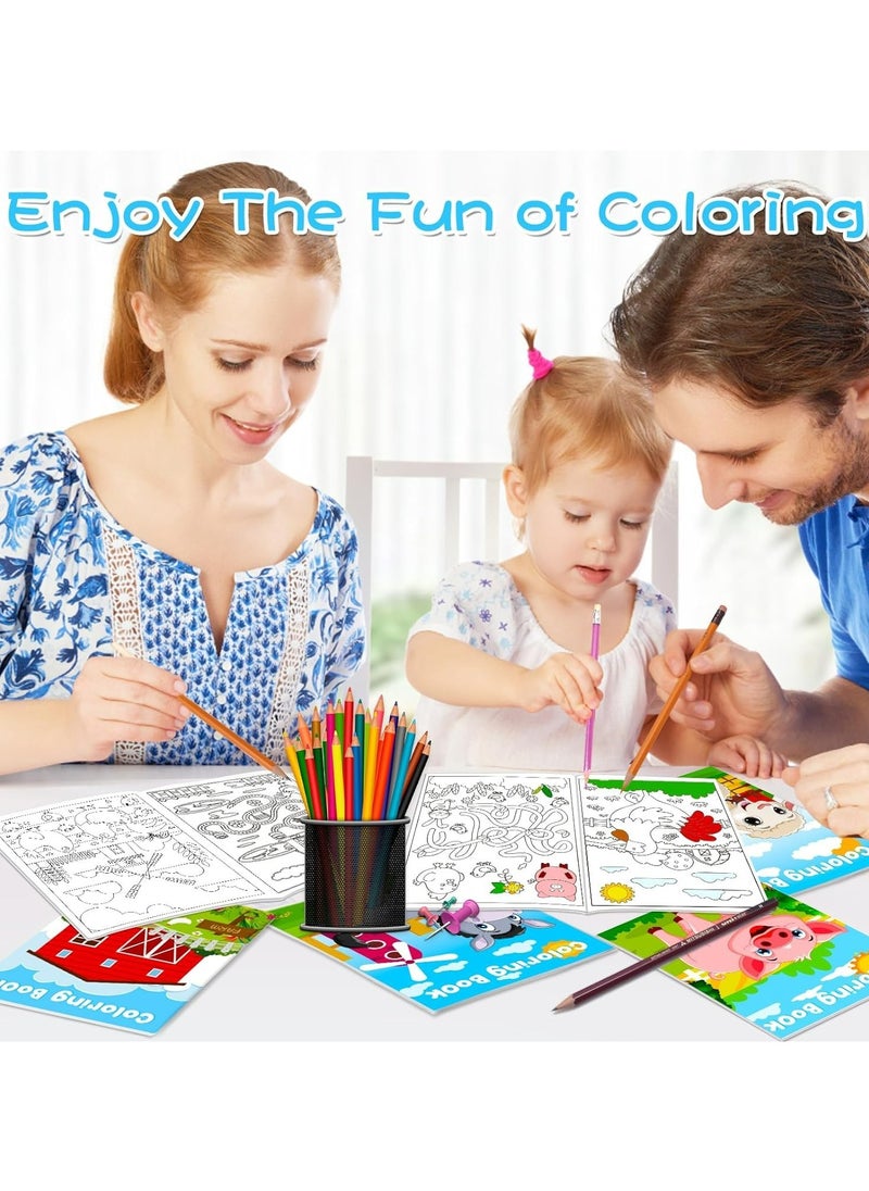 CMGTYYD CMGTYYD 24Pcs Farm Animals Mini Coloring Books for Kids Party Favors Bulk Gift Cows Horses Barns Small Art Drawing Book for Goodie Bags Stuffer for Holiday Birthday Party School Classroom Activity Supplies  - Image 4