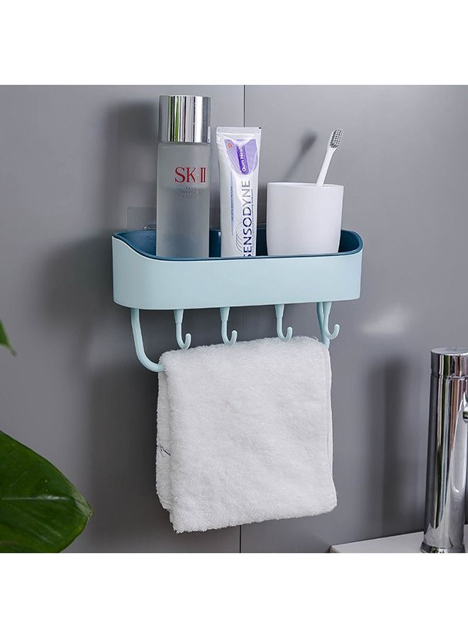 Rahalife Bathroom Shelf Holder With Hook Blue/Orange  - Image 5