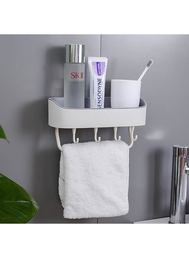 Rahalife Bathroom Shelf Holder With Hook Blue/Orange  - Image 3