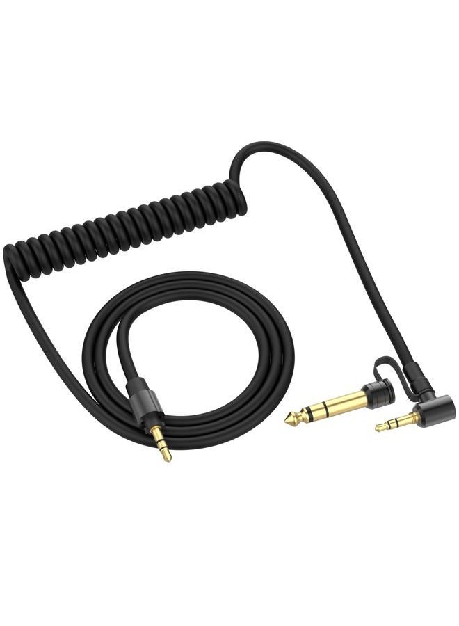Sqrmekoko كابل سلكي بديل لتوصيل الصوت متوافق مع سماعات Beats By Dr Dre Solo و Studio و Pro/Detox (أسود) - Image 1