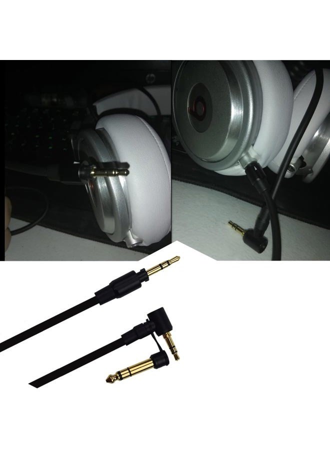 Sqrmekoko كابل سلكي بديل لتوصيل الصوت متوافق مع سماعات Beats By Dr Dre Solo و Studio و Pro/Detox (أسود) - Image 3
