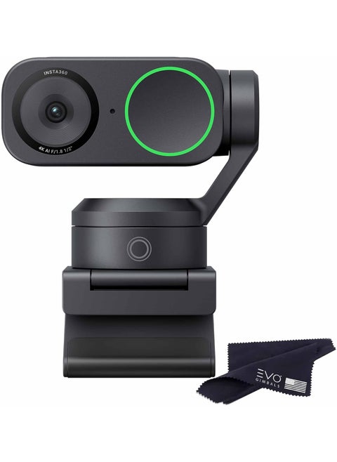 Insta360 Link 2PTZ 4K Webcam with 12 Sensor AI Tracking Gesture Control HDR NoiseCanceling Mic Webcam for Laptop Live Streaming Gaming