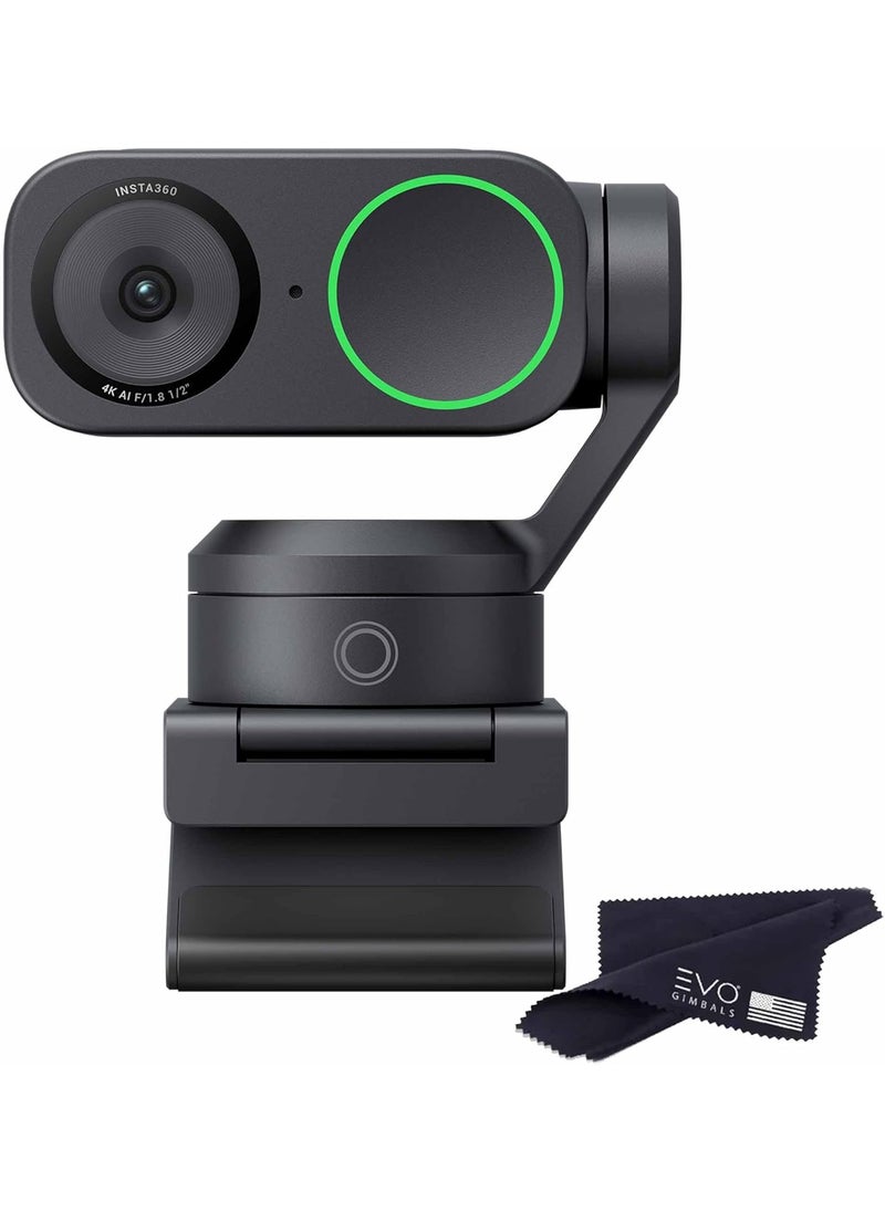 Insta360 Link 2PTZ 4K Webcam with 12 Sensor AI Tracking Gesture Control HDR NoiseCanceling Mic Webcam for Laptop Live Streaming Gaming